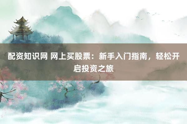 配资知识网 网上买股票：新手入门指南，轻松开启投资之旅