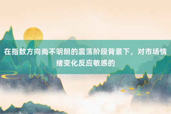 在指数方向尚不明朗的震荡阶段背景下，对市场情绪变化反应敏感的